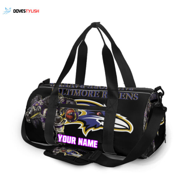 Baltimore Ravens Unisex Gift Tee 2025Personalized Name Travel Bag Gym Bag