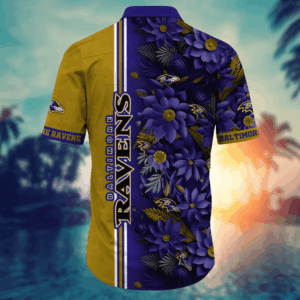Baltimore Ravens NFL Flower Hawaii Shirt  For Fans, Custom Summer Football Shirts