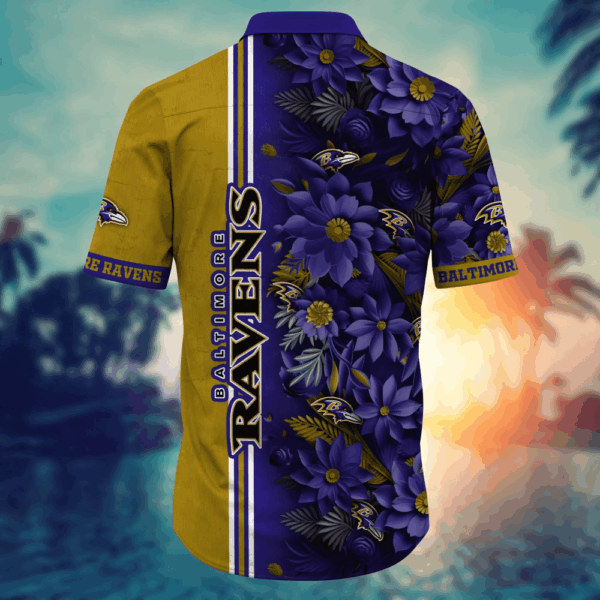 Baltimore Ravens NFL Flower Hawaii Shirt  For Fans, Custom Summer Football Shirts