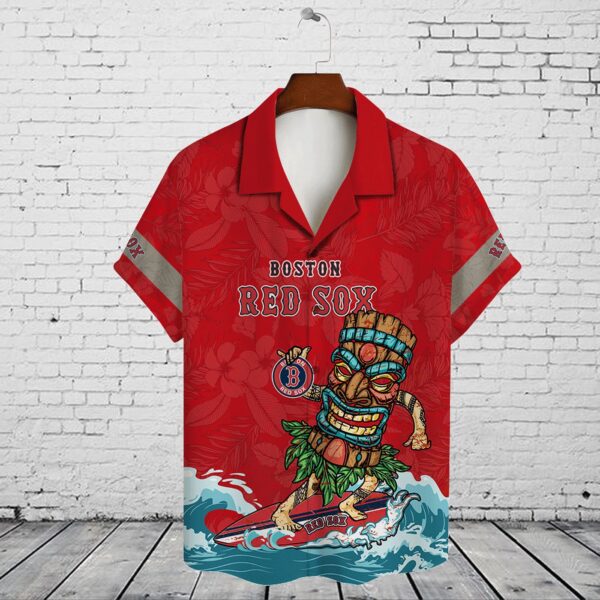 Official Boston Red Sox 2023 AOP 3D Button Hawaiian Shirt – Perfect Gift for Men & Dad!