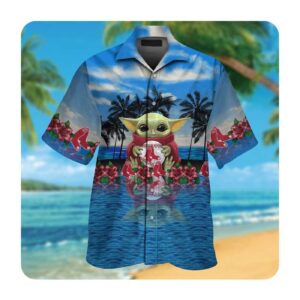 Boston Red Sox and Baby Yoda Hawaii Shirt – Summer Button Up for Men and Women