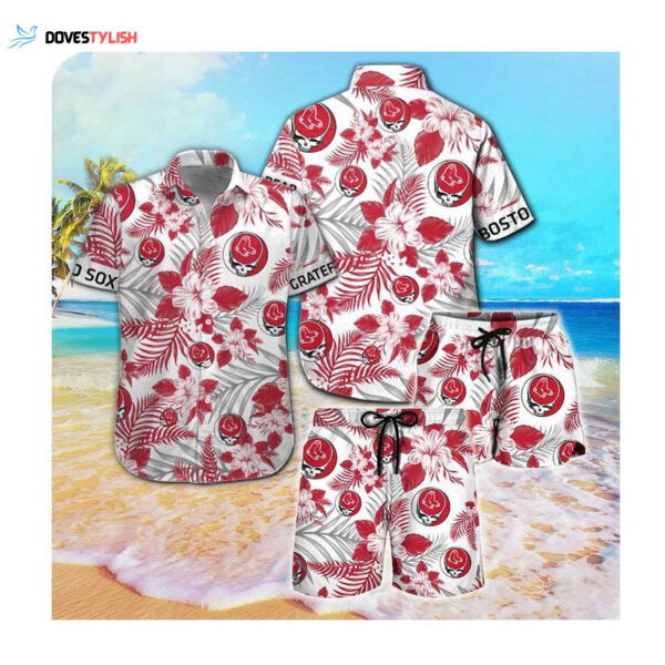 Boston Red Sox and Kiss Hawaii Summer Button Up Shirt – Unisex Men Women Beach Shirt