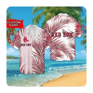 Custom Boston Red Sox Hawaiian Shirt: Personalized Summer Button Up for Men and Women