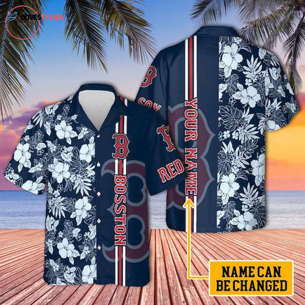 Personalized Boston Red Sox Hawaiian Shirt – Custom Name Design Personalized Boston Red Sox Hawaiian Shirt – Custom Name Design