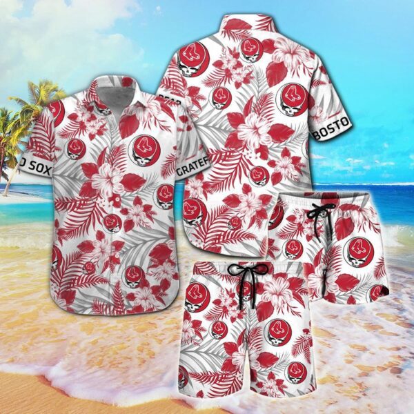 Boston Red Sox & Grateful Dead Hawaiian Shirt: Official MLB Merchandise