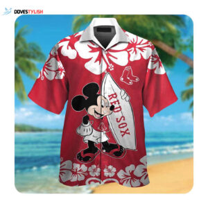 Boston Red Sox Mickey Mouse Hawaii Shirt - Summer Button Up for Men and Women