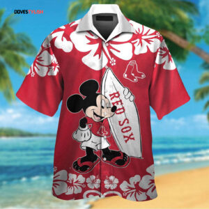 Boston Red Sox Mickey Mouse Hawaiian Shirt: Official MLB Disney Collaboration