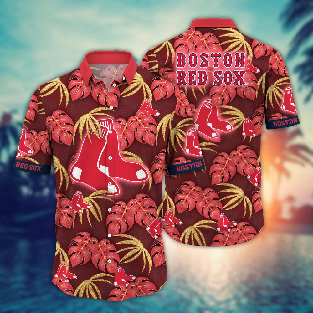 Boston Red Sox MLB Flower Hawaii Shirt   For Fans, Summer Football Shirts