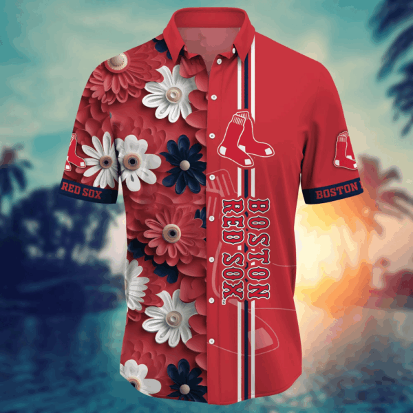 Boston Red Sox MLB Flower Hawaii Shirt And Tshirt For Fans, Summer Football Shirts