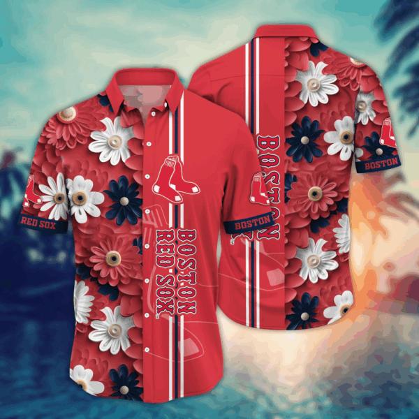 Boston Red Sox MLB Flower Hawaii Shirt And Tshirt For Fans, Summer Football Shirts
