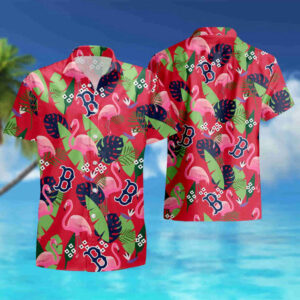 Boston Red Sox Mlb MenS Floral Hawaiian Shirt Summer Shirt
