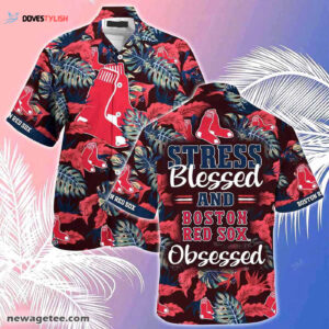Official Boston Red Sox MLB Summer Beach Hawaiian Shirt - Stress-Free & Style-Obsessed