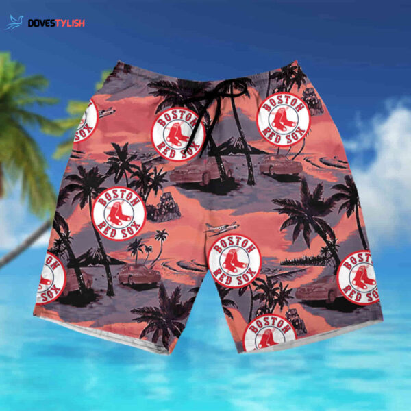 Official Boston Red Sox MLB Tommy Bahama Hawaiian Summer Shirt