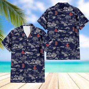 Boston Red Sox Palm Tree Hawaiian Aloha Shirt – Official MLB Merchandise