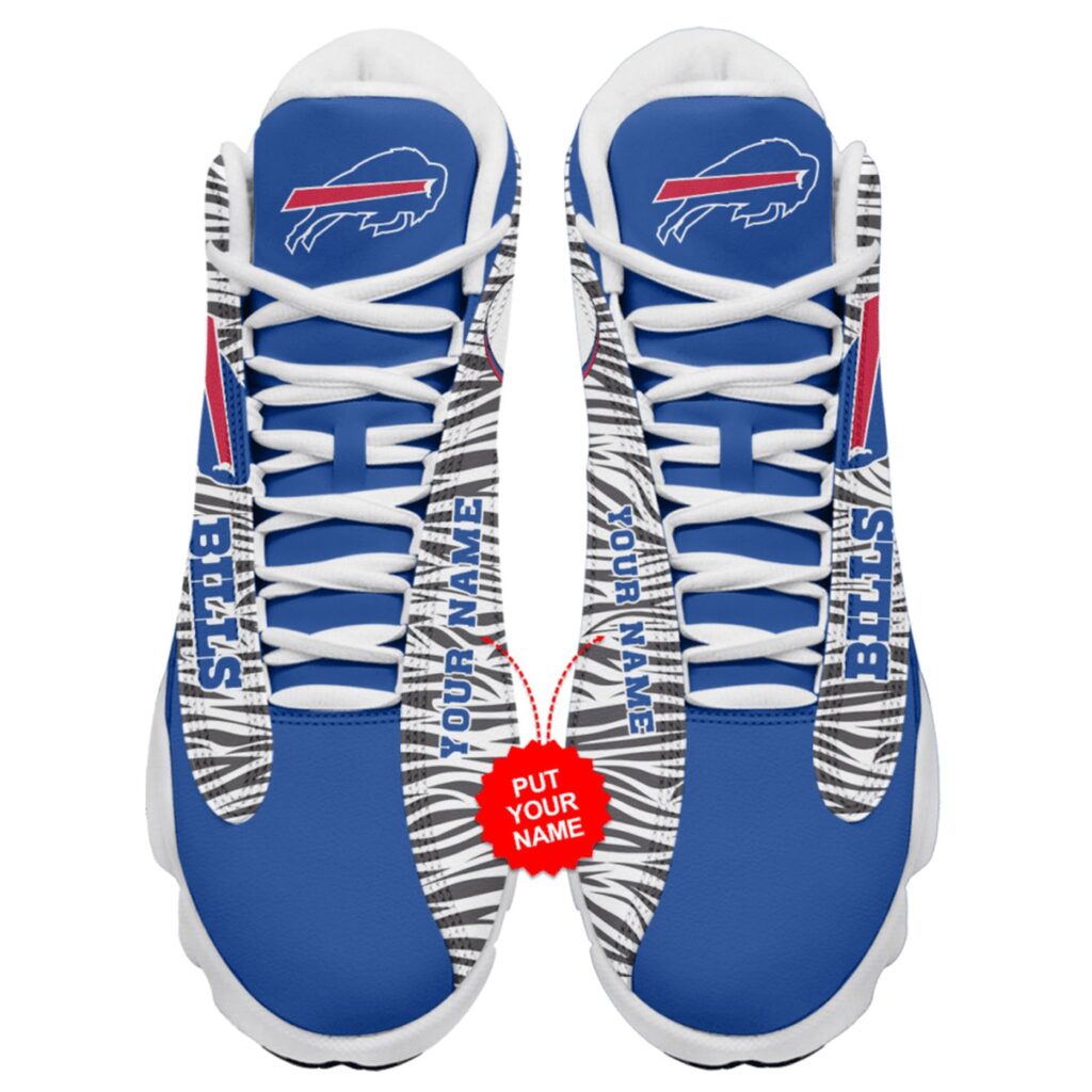 Personalize Your Style with Custom Buffalo Bills Air Jordan 13 Sneakers – Size 10 5