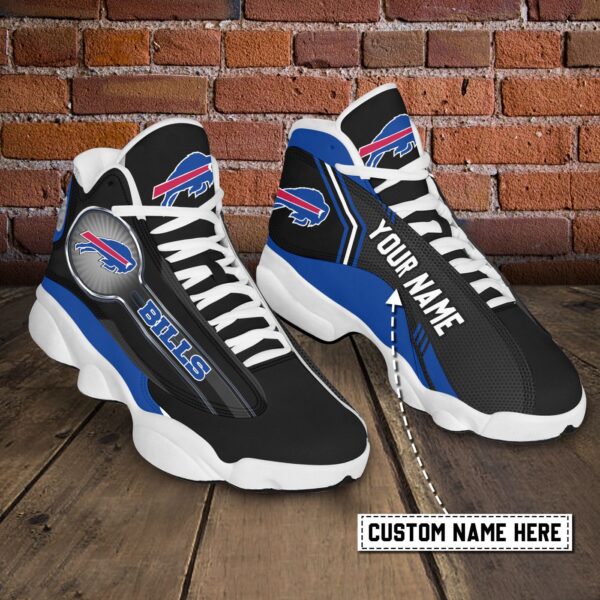 Personalized Buffalo Bills Air Jordan 13 Sneakers – Custom Name Option – Size 12