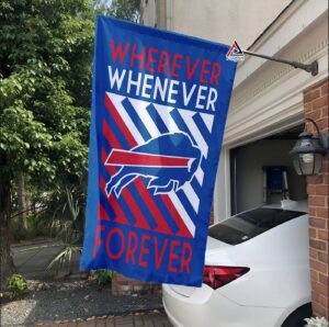 Buffalo Bills Forever Fan Flag, NFL Sport Fans Outdoor Flag – House Garden Decor Gift