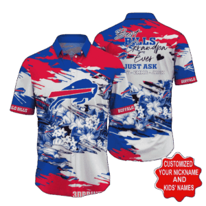 Buffalo Bills Hawaiian Shirt Custom Name On Backside All Over Print Gift For Fans