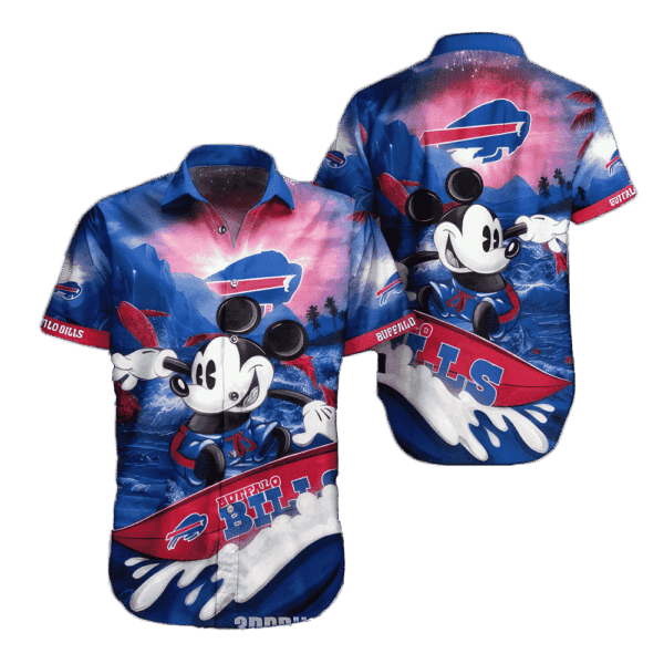 Buffalo Bills Hawaiian Shirt Mickey Pattern All Over Print Gift For Fans