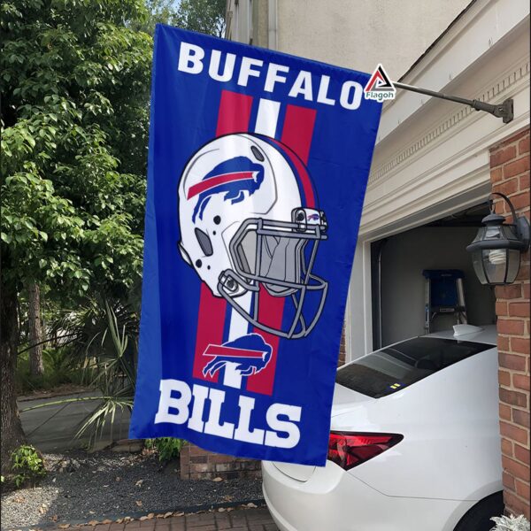 Buffalo Bills Helmet Vertical Flag, Bills NFL Outdoor Flag – House Garden Decor Gift