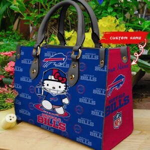 Buffalo Bills Kitty Women Custom Name Leather Hand Bag