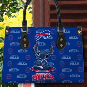 Buffalo Bills Stitch Women Custom Name Leather Hand Bag