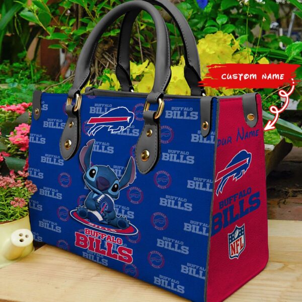 Buffalo Bills Stitch Women Custom Name Leather Hand Bag