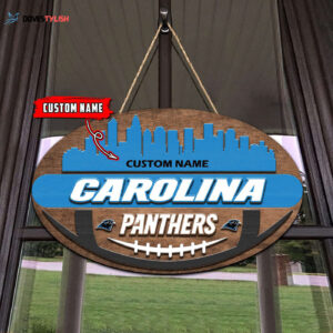 Carolina Panthers 2 Layers Wooden Sign - Home Decor Gift