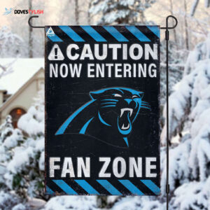 Carolina Panthers Fan Zone Flag, NFL Welcome Sport Flag - House Garden Decor Gift