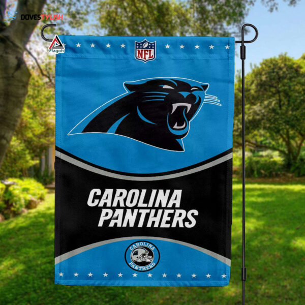Carolina Panthers Football Team Flag, NFL Premium Two-sided Vertical Flag – House Garden Decor Gift