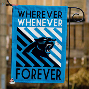 Carolina Panthers Forever Fan Flag, NFL Sport Fans Outdoor Flag - House Garden Decor Gift