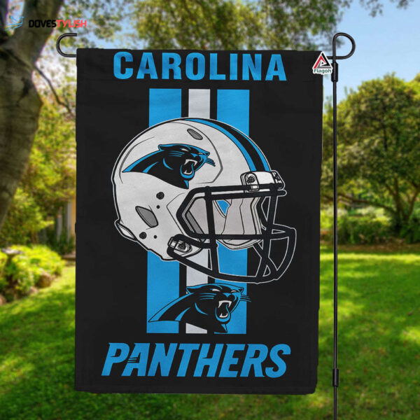 Carolina Panthers Helmet Vertical Flag, Panthers NFL Outdoor Flag – House Garden Decor Gift