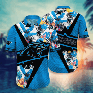 Carolina Panthers NFL Flower Hawaii Shirt   For Fans, Summer Football Shirts