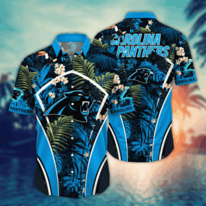 Carolina Panthers NFL Flower Hawaii Shirt   For Fans, Summer Football Shirts