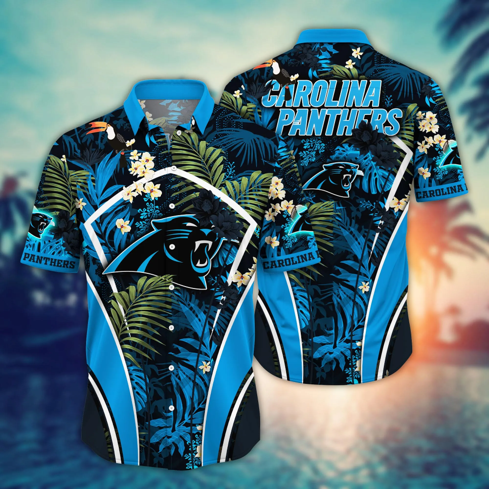 Carolina Panthers NFL Flower Hawaii Shirt   For Fans, Summer Football Shirts