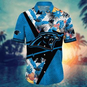 Carolina Panthers NFL Flower Hawaii Shirt   For Fans, Summer Football Shirts