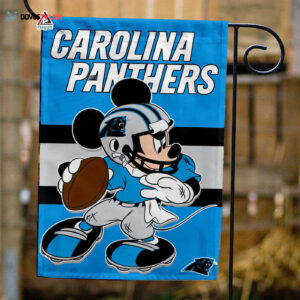 Carolina Panthers x Mickey Football Flag, NFL Premium Flag - House Garden Decor Gift