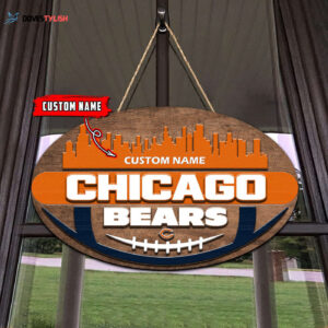 Chicago Bears 2 Layers Wooden Sign - Home Decor Gift