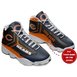 Personalized Chicago Bears Air Jordan 13 Sneakers - Custom Name Option - Limited Edition