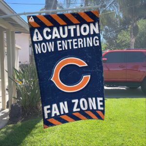 Chicago Bears Fan Zone Flag, NFL Welcome Sport Flag – House Garden Decor Gift