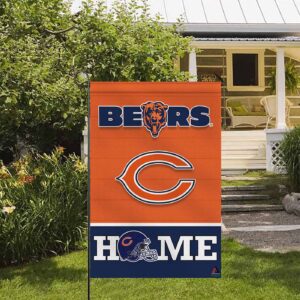 Chicago Bears Football Flag, Staley Da Bear Mascot Personalized Football Fan Welcome Flags, Custom Family Name NFL Decor - House Garden Decor Gift 3