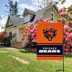 Chicago Bears Football Team Flag, NFL Premium Two-sided Vertical Flag – House Garden Decor Gift