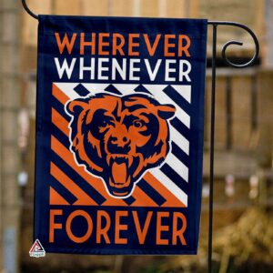 Chicago Bears Forever Fan Flag, NFL Sport Fans Outdoor Flag – House Garden Decor Gift