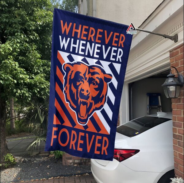 Chicago Bears Forever Fan Flag, NFL Sport Fans Outdoor Flag – House Garden Decor Gift