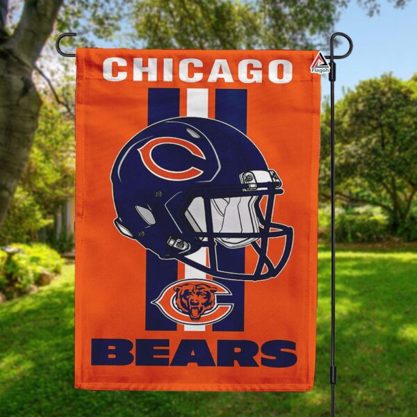 Chicago Bears Helmet Vertical Flag, Bears NFL Outdoor Flag – House Garden Decor Gift