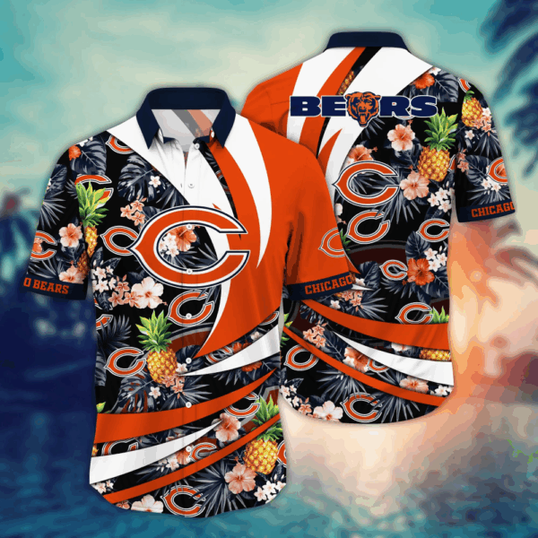 Chicago Bears NFL Flower Hawaii Shirt  For Fans, Summer Football Shirts