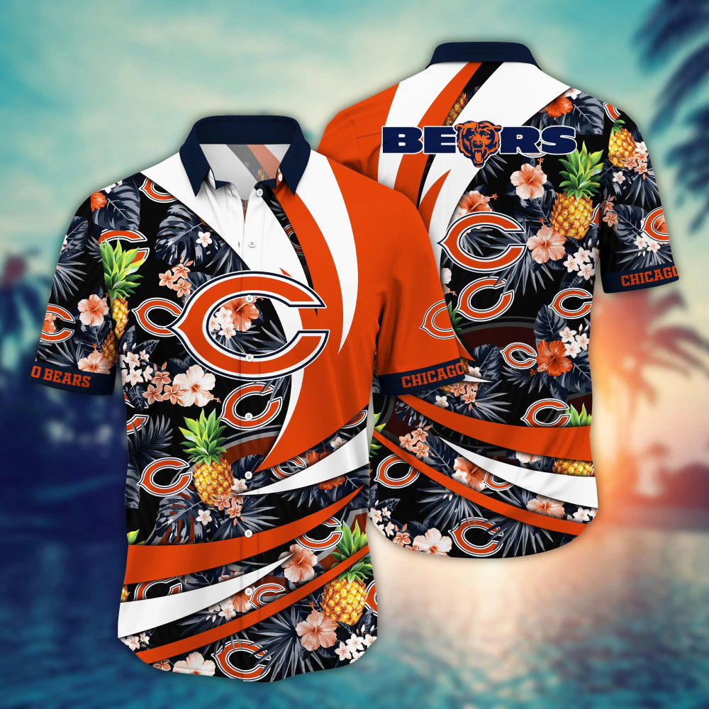 Chicago Bears NFL Flower Hawaii Shirt  For Fans, Summer Football Shirts