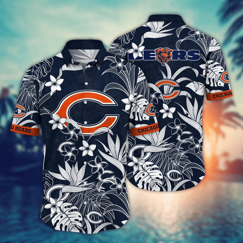 Chicago Bears NFL Flower Hawaii Shirt  For Fans, Summer Football Shirts
