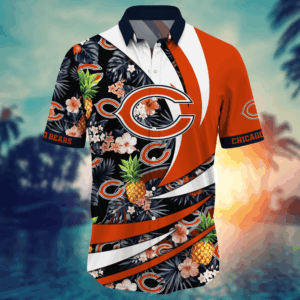 Chicago Bears NFL Flower Hawaii Shirt  For Fans, Summer Football Shirts