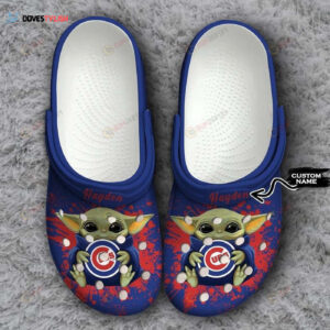 Chicago Cubs Baby Yoda Custom Name Clogs Shoes Classic Clogs Shoes